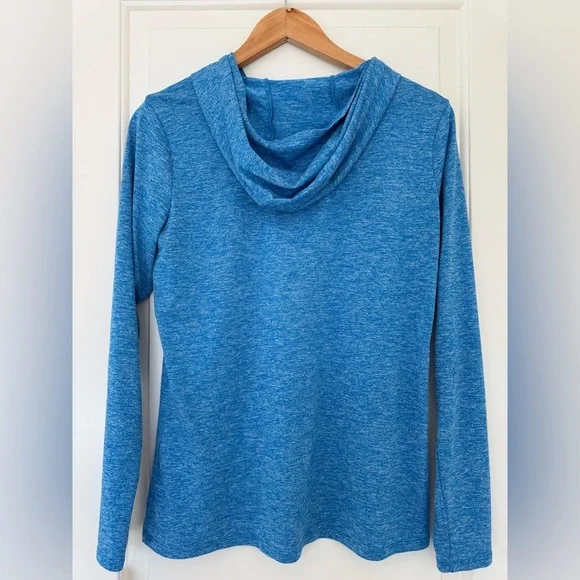 Nike Dri-FIT Blue Long Sleeve Running Hoodie Top - Women's Size Medium - Picture 2 of 3